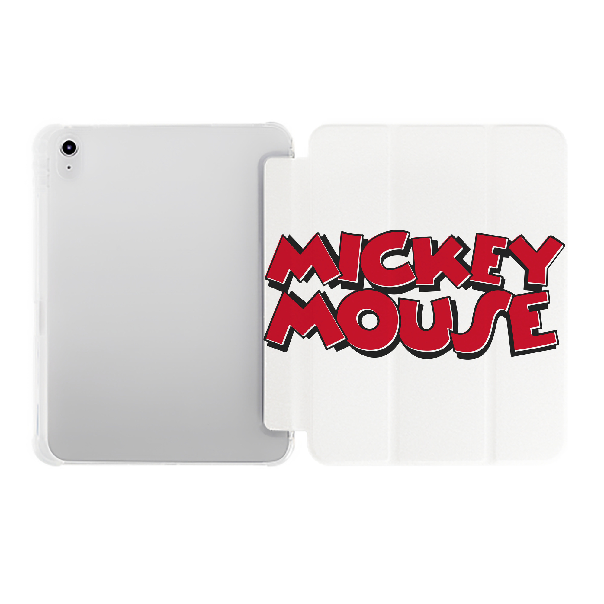 （画像用） ミッキーマウス Mickey Mouse IPad ケース ペン収納付き 三つ折りスタンド PUレザー×シリコン 対応機種9.5/10.5/10.9インチ